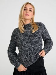Sweter - wielobarwny. Swetry klasyczne damskie Sinsay, l, ze splotem, bez kołnierzyka. Za 49.99 zł.
