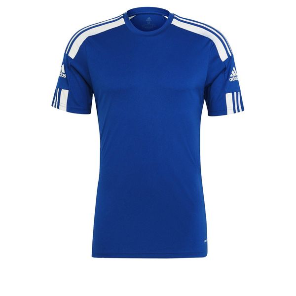Koszulka treningowa męska adidas Squadra 21 Jersey Short Sleeve. Białe t-shirty sportowe męskie Adidas, m, z jersey, bez ramiączek, do piłki nożnej. Za 79.00 zł.