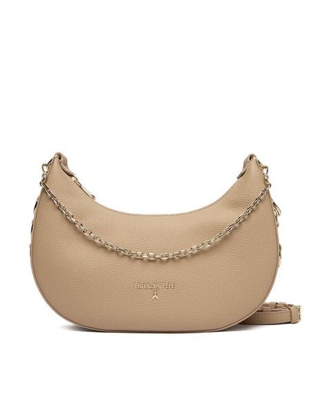 Patrizia Pepe Torebka 8B0310/L001-R874 Beżowy. Brązowe torebki klasyczne damskie Patrizia Pepe, bez wzorów, ze skóry, bez dodatków. Za 1,039.00 zł.