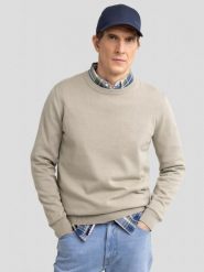 Sweter męski bawełniany pistacjowy Basilian 300. Zielone swetry męskie Big Star, l, bez wzorów, z bawełny, bez kołnierzyka. W wyprzedaży za 99.99 zł.