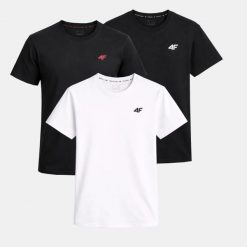 T-SHIRT MĘSKI 4F KOSZULKA ZESTAW KOMPLET 3 SZTUKI TTSHM3341. T-shirty sportowe męskie 4f, m, z bawełny, bez ramiączek, na fitness i siłownię. Za 113.70 zł.