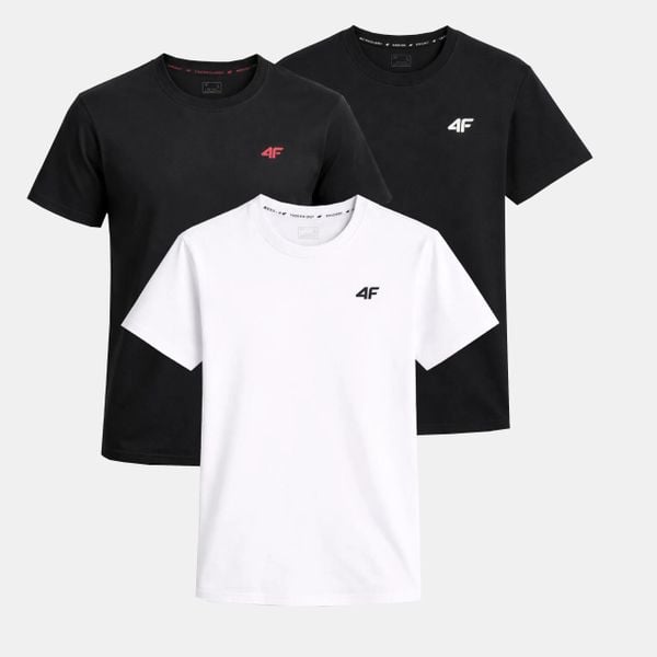 T-SHIRT MĘSKI 4F KOSZULKA ZESTAW KOMPLET 3 SZTUKI TTSHM3341. T-shirty sportowe męskie 4f, m, z bawełny, bez ramiączek, na fitness i siłownię. Za 113.70 zł.