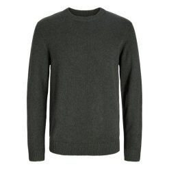 Sweter Jack & Jones Lambs peat twist. Białe swetry męskie Jack&Jones, bez wzorów, bez kołnierzyka. Za 296.06 zł.