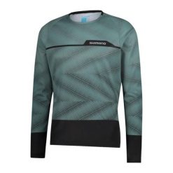 Koszulka z długim rękawem MYOKO L.S., zielony. Zielone koszulki męskie z długim rękawem SHIMANO, l. Za 329.90 zł.