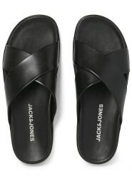 Jack & Jones Skórzane klapki w kolorze czarnym rozmiar: 44. Czarne klapki i japonki męskie Jack & Jones. Za 137.10 zł.