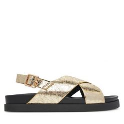 Sandały ONLY Shoes. Żółte sandały damskie ONLY Shoes, bez wzorów, bez obcasa, na płaskiej podeszwie. Za 109.99 zł.