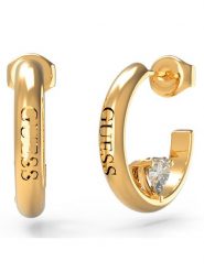 Guess Kolczyki JUBE04 659JW Złoty. Żółte kolczyki damskie Guess, metalowe. Za 129.99 zł.