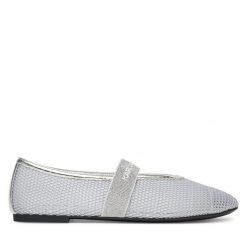 Baleriny KARL LAGERFELD. Szare baleriny damskie Karl Lagerfeld, bez wzorów, bez obcasa. Za 419.99 zł.