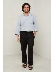 Lin Passion Spodnie w kolorze czarnym rozmiar: L/XL. Czarne spodnie materiałowe męskie Lin Passion, bez wzorów, z bawełny. Za 144.92 zł.
