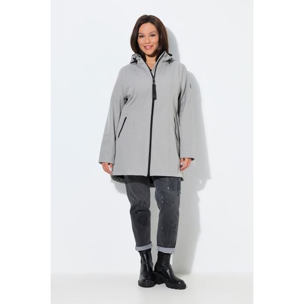 Damskie Kurtka softshell HYPRAR wodoodporna podszewka z polaru. Szare kurtki damskie Ulla Popken, plus size, bez wzorów, z elastanu, bez kaptura. Za 479.99 zł.