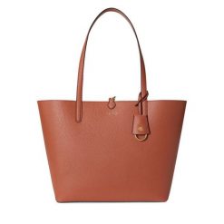 Torebka LAUREN RALPH LAUREN. Brązowe torebki klasyczne damskie Lauren Ralph Lauren, bez wzorów, bez dodatków. Za 989.99 zł.