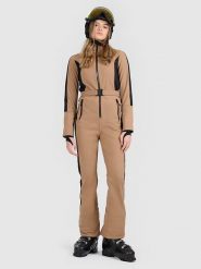 4F Kombinezon narciarski w kolorze beżowym rozmiar: L. Brązowe kombinezony damskie 4f, l, bez wzorów, z tkaniny. Za 456.87 zł.