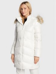 Calvin Klein Płaszcz zimowy K20K204953 Biały Regular Fit. Białe kurtki damskie CALVIN KLEIN, na zimę, s, bez wzorów, z syntetyku. Za 1,119.00 zł.