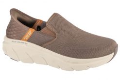 Buty sportowe Sneakersy męskie, Slip-ins: D'Lux Walker 2.0 - Reeler. Brązowe buty sportowe na co dzień męskie Skechers, z materiału, bez zapięcia, trekkingowe. Za 349.99 zł.