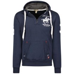 Bluza męska Geographical Norway FOLTON EO MEN 100, granatowa (WW4783H). Niebieskie bluzy z kapturem męskie Geographical Norway, na jesień, m, z bawełny. Za 149.00 zł.