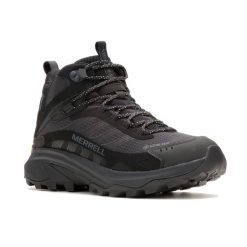 Buty turystyczne męskie Merrell Moab Speed 2 Mid Gtx. Czarne buty trekkingowe męskie MERRELL, bez zapięcia, trekkingowe. Za 659.99 zł.