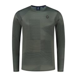 Koszulka rowerowa męska MTB Rogelli Advntr Core z długim rękawem. Zielone t-shirty sportowe męskie Rogelli, m, bez ramiączek, rowerowe. Za 180.00 zł.