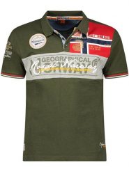Geographical Norway Koszulka polo "Kidney" w kolorze khaki rozmiar: M. Brązowe koszulki polo męskie Geographical Norway, m, bez wzorów, z bawełny, bez ramiączek. Za 100.99 zł.