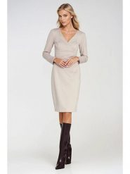 Nife Sukienka w kolorze beżowym rozmiar: 38. Brązowe sukienki damskie Nife, na co dzień, bez wzorów, bez kołnierzyka, bez ramiączek, maxi, proste. Za 152.62 zł.