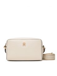 Tommy Hilfiger Torebka Th Joy Camera Bag AW0AW19060 Kremowy. Białe listonoszki damskie Tommy Hilfiger, bez wzorów, ze skóry, bez dodatków. Za 409.99 zł.