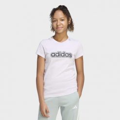 Koszulka dziecięca ADIDAS. Czerwone koszulki dziewczęce Adidas, m, bez wzorów, z bawełny, bez ramiączek. Za 79.99 zł.