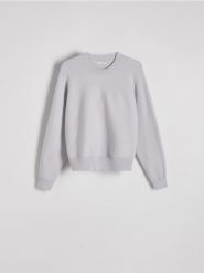 Sweter regular z wiskozą - jasnoszary. Szare swetry klasyczne damskie Reserved, l, z dzianiny, bez kołnierzyka. W wyprzedaży za 49.99 zł.