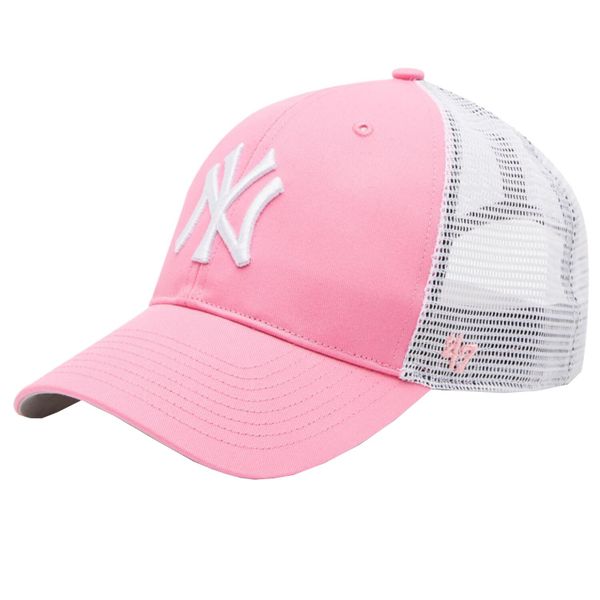 Czapka z daszkiem damska MLB New York Yankees Branson Cap. Czerwone czapki z daszkiem damskie 47 Brand, bez wzorów, z bawełny. Za 99.99 zł.