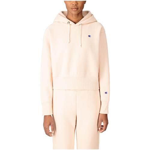 Bluza sportowa damska Champion Wmns Reverse Weave Cropped Hoodie. Czerwone bluzy sportowe damskie CHAMPION, s, bez wzorów, z materiału, bez ramiączek, z kapturem. Za 581.00 zł.