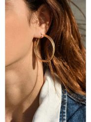 MOODE Kolczyki-kreole "Domitille" rozmiar: onesize. Żółte kolczyki damskie MOODE, ze stali. Za 39.99 zł.