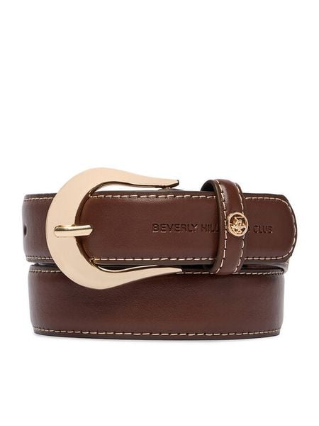 Beverly Hills Polo Club Pasek CEO-BHPC-W2-001-SS26 Brązowy. Brązowe paski damskie Beverly Hills Polo Club, bez wzorów, z materiału. Za 59.99 zł.