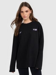 4F Bluza dresowa nierozpinana bez kaptura damska - czarna XS. Czarne bluzy bez kaptura damskie 4f, xs, z dresówki. Za 149.99 zł.