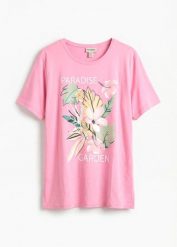 T-shirt o pudełkowym kroju z miękkiej wiskozy. Czerwone t-shirty damskie bonprix, bez wzorów, z wiskozy, bez kołnierzyka. Za 64.99 zł.