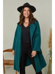 Curvy Lady Płaszcz przejściowy w kolorze ciemnozielonym rozmiar: 40/42. Zielone płaszcze damskie Curvy Lady, bez wzorów, z tkaniny. Za 136.78 zł.