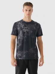 4F T-shirt regular z efektem acid wash męski - szary M. Szare t-shirty męskie 4f, na lato, m, bez wzorów, z bawełny, bez kołnierzyka. W wyprzedaży za 39.99 zł.