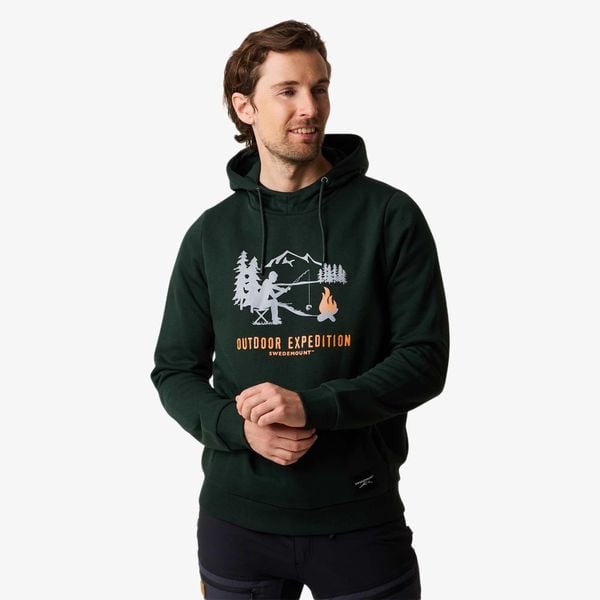 Bluza z kapturem Męska Swedemount Forest Hood. Zielone bluzy z kapturem męskie SWEDEMOUNT, m, z bawełny. Za 155.99 zł.