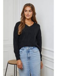 Soft Cashmere Sweter w kolorze czarnym rozmiar: 34/36. Czarne swetry klasyczne damskie Soft Cashmere, z kaszmiru, bez kołnierzyka. Za 125.25 zł.
