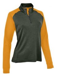 Maul Sport Koszulka funkcyjna w kolorze oliwkowo-żółtym rozmiar: 38. Brązowe bluzki sportowe damskie Maul Sport, bez wzorów, z materiału, bez ramiączek. Za 203.93 zł.