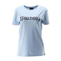 Koszulka damska Spalding Logo. Niebieskie bluzki sportowe damskie Spalding, bez wzorów, bez ramiączek. Za 183.00 zł.