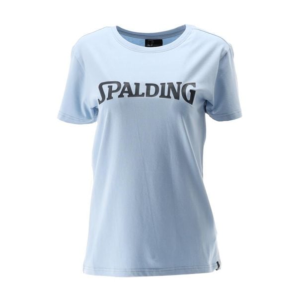Koszulka damska Spalding Logo. Niebieskie bluzki sportowe damskie Spalding, bez wzorów, bez ramiączek. Za 183.00 zł.