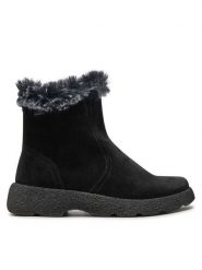 Caprice Botki 9-25450-43 Czarny. Czarne botki damskie Caprice, ze skóry, bez obcasa, na płaskiej podeszwie, bez zapięcia. Za 379.99 zł.