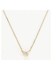 DIAMANTA Złoty naszyjnik "Solitaire" z diamentem - dł. 42 cm rozmiar: onesize. Żółte naszyjniki damskie DIAMANTA, złote. Za 1,261.99 zł.