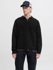 Jack & Jones Sweter w kolorze czarnym rozmiar: XXL. Czarne swetry męskie Jack & Jones, xxl, bez wzorów, bez kołnierzyka. Za 113.36 zł.