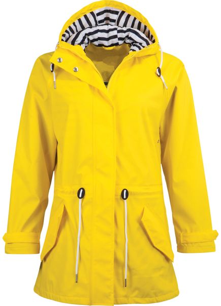 Wodoodporny płaszcz damski Pro-X Elements Marit. Żółte płaszcze damskie PRO-X ELEMENTS, bez wzorów, z materiału. Za 451.00 zł.