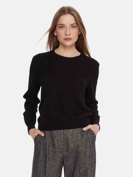 United Colors Of Benetton Sweter 1002D10BG Czarny Relaxed Fit. Czarne swetry klasyczne damskie United Colors Of Benetton, m, z wełny, bez kołnierzyka. Za 299.99 zł.