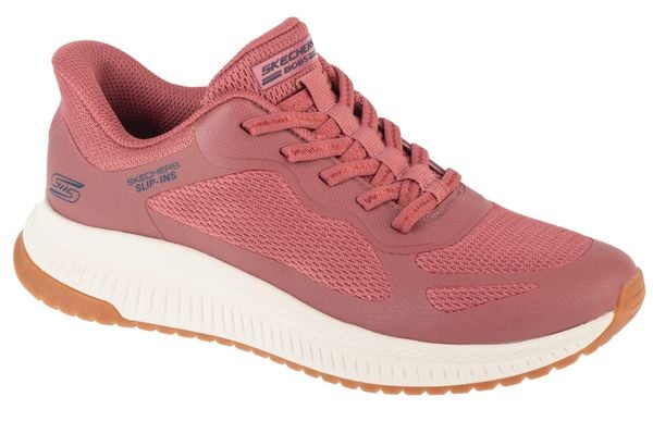Buty sportowe Sneakersy damskie, Slip-Ins: Bobs Squad 4 - Staple Look. Czerwone buty sportowe na co dzień damskie Skechers, bez wzorów, z materiału, trekkingowe. Za 332.60 zł.