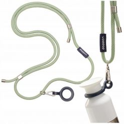 Pasek Dopper Cord zielony do butelki regulowany eko linka uchwyt crossbody. Zielone paski męskie DOPPER, bez wzorów, z materiału, eleganckie. Za 69.90 zł.