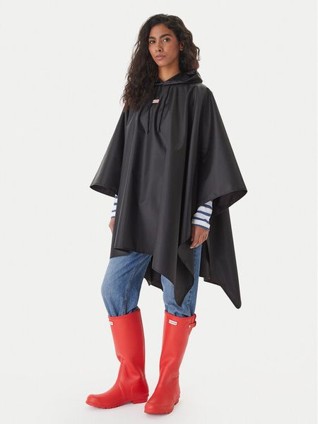 Hunter Ponczo HARU0007261 Czarny Regular Fit. Czarne kurtki przeciwdeszczowe damskie Hunter, bez kaptura. Za 199.99 zł.