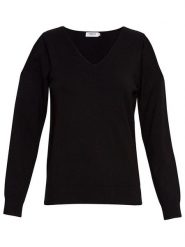 MOSS COPENHAGEN Sweter "Zaida Rachelle" w kolorze czarnym rozmiar: S/M. Czarne swetry klasyczne damskie MOSS COPENHAGEN, m, z wiskozy, bez kołnierzyka. Za 92.21 zł.