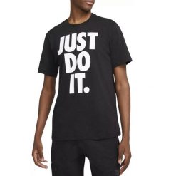 Koszulka Sportowa Męska Nike M NSW Tee Just Do It FS. Czarne t-shirty sportowe męskie Nike, m, bez ramiączek. Za 110.00 zł.