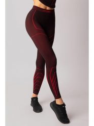 Spaio Legginsy termiczne "Rapid" w kolorze bordowo-czarnym rozmiar: S. Czarne legginsy damskie Spaio, s, bez wzorów, z materiału. Za 82.64 zł.